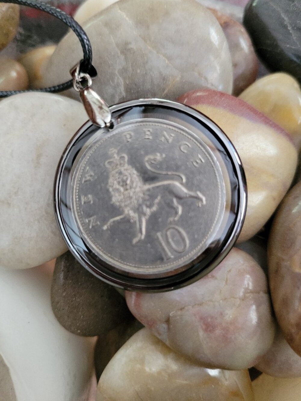 1969 British Pence Lion Coin Necklace